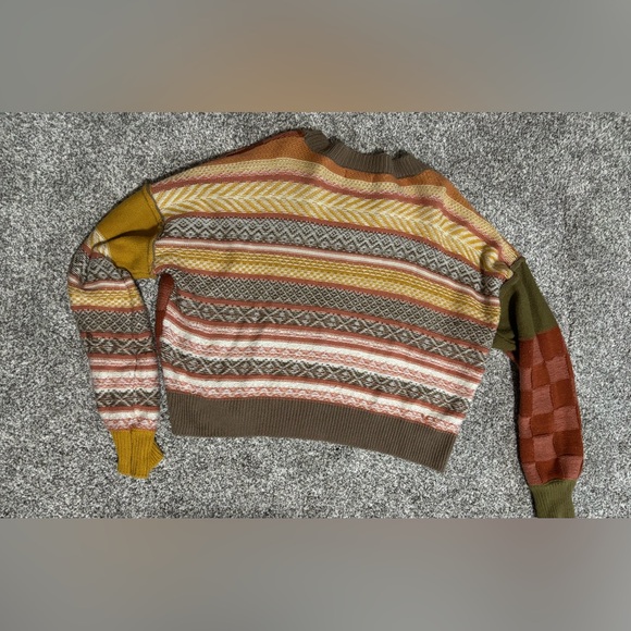 Gilded Intent Multi Stitch Boxy Sweater - Picture 2 of 7
